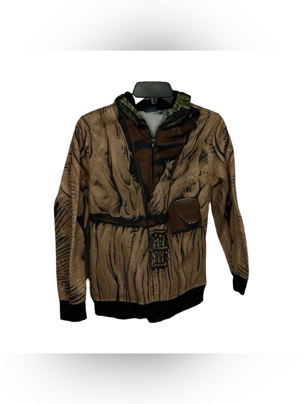 Star Wars Yoda Kids Large Full-Zip Hoodie Costume Sweatshirt with Built-in Mask